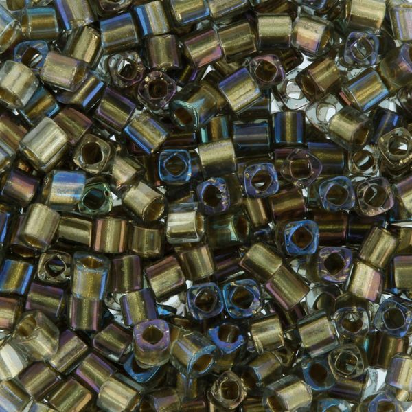 Бисер Toho Cube 2 (1.5 мм), 25 г (5х5 г), 0271 оливковый/радужный