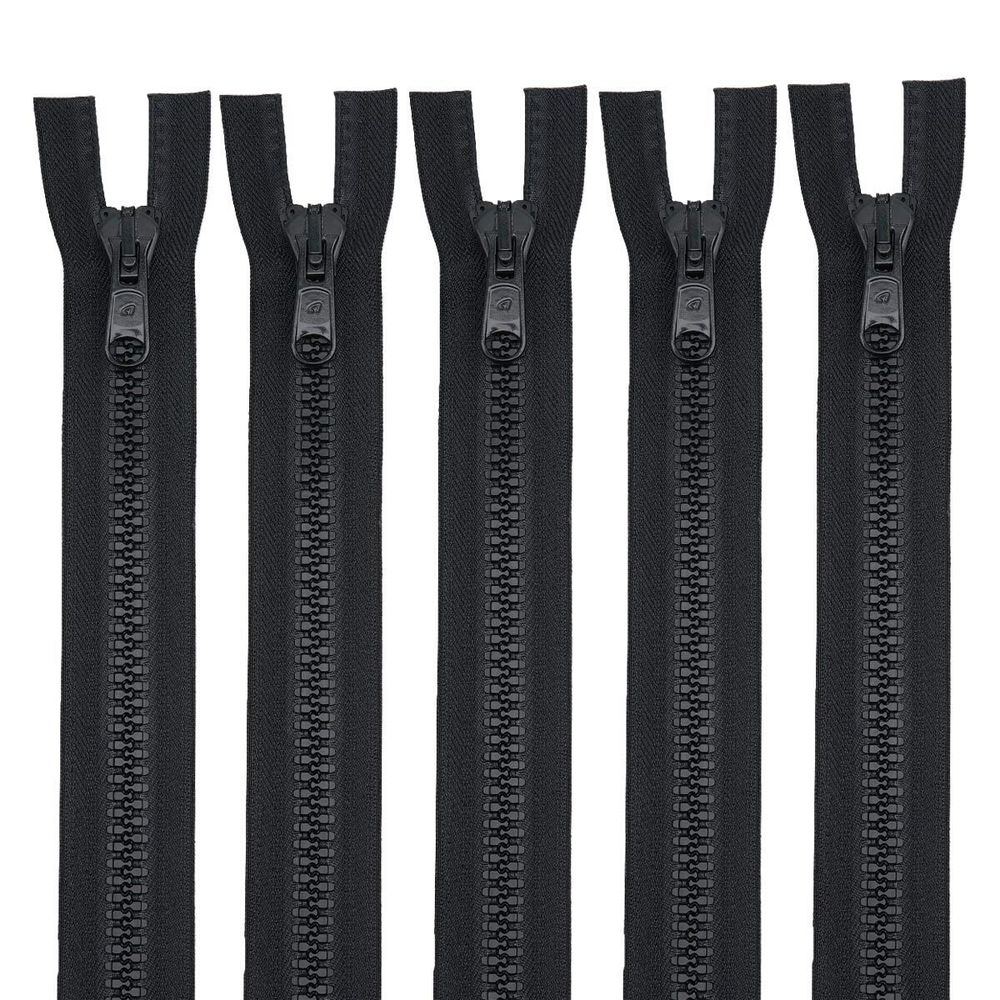 Молния трактор Arta Т8 (8 мм) 2 зам., разъем., 70 см, цв. 077 черный, уп.5 шт