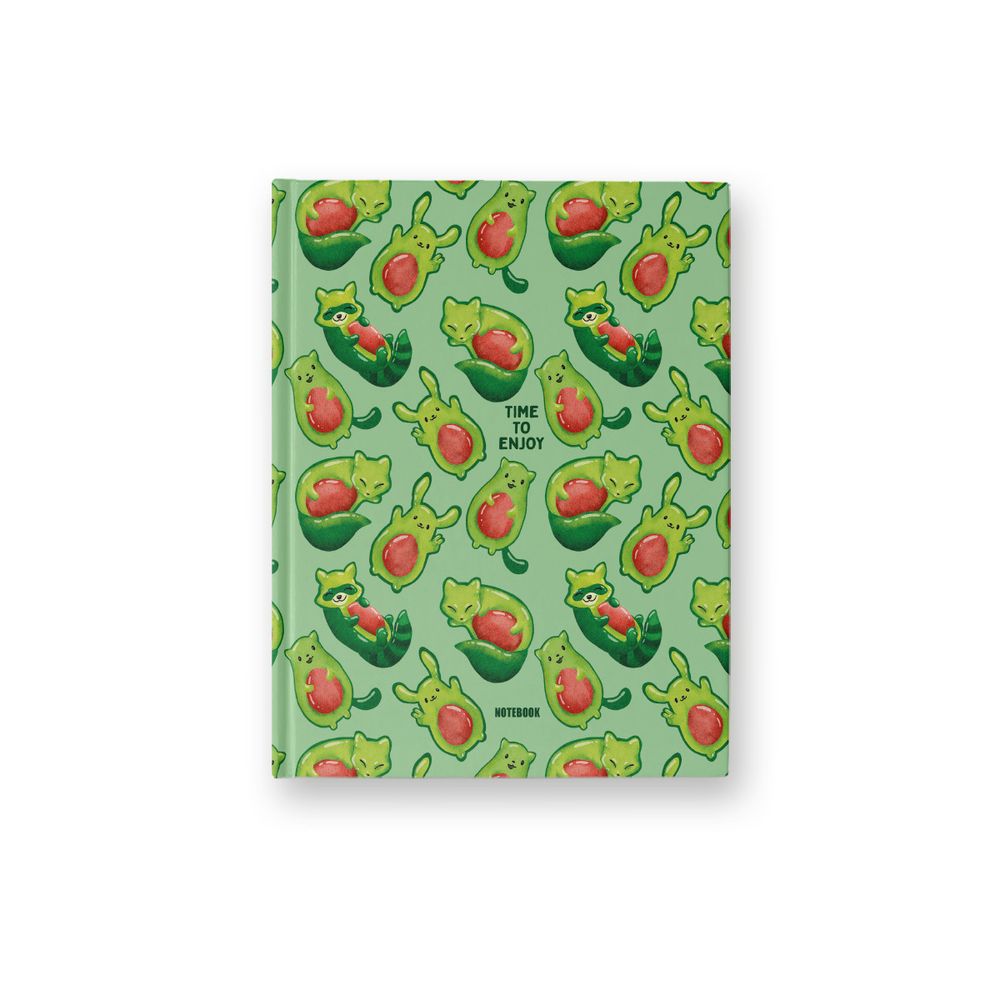 Бизнес-блокнот, матовая ламинация +выборочный лак, A6 64 л. 24 шт, клетка, Мой авокадо! 000898, Светоч 64ББТ6_93_5_1