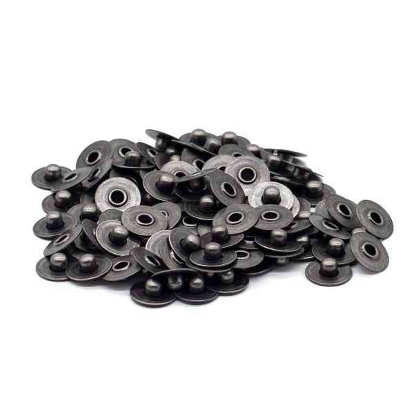 Хольнитены ⌀9 мм, |БЕЗ ГВОЗДЯ|, BIG, т.серебро, 100 шт