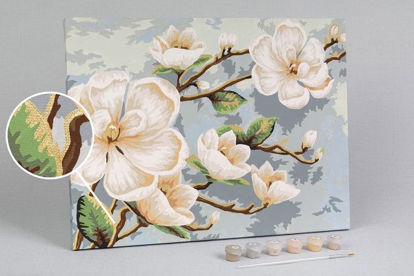 Картина по номерам Фрея PNB/PM-209, Ветвь магнолии, 40х30 см