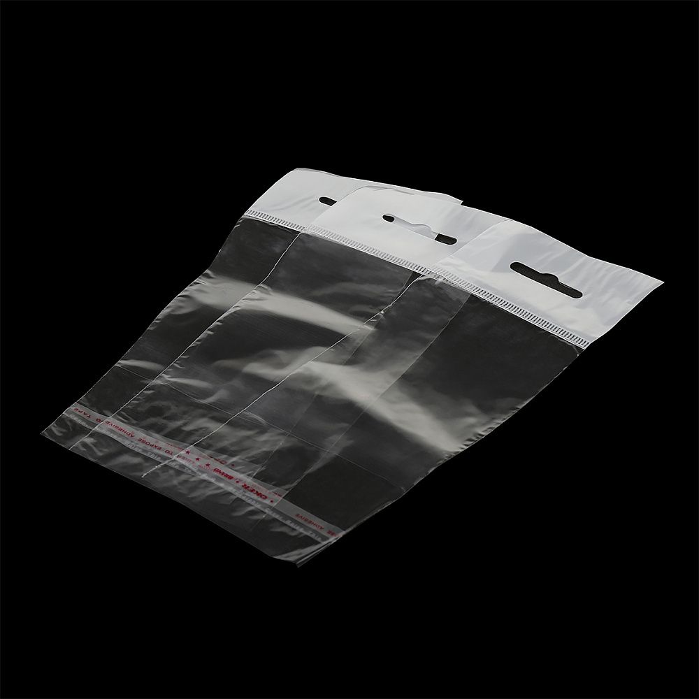 Пакет упаковочный полипропиленовый клеевой клапан (скотч) с еврослотом 7х10+4 35мкм, цв. белый, уп.100 шт