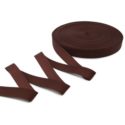 Стропа (ременная лента) 25 мм / 50 метров, толщ. 0.5 мм, [15.5 г/пог.м], 100% п/э, 007 коричневый, S090385