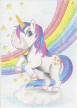 Скетч для раскрашивания цветными карандашами Фрея, RPSK-0019 На облачке 21х14.8 см, 1 л