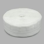 Лента (тесьма) шторная: сборка параллельная (1:4) 62 мм / 50 метров, (2 ряда петель, 2 шнура), белый, Р8135