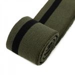 Подвяз (довяз) трикотажный 3.5х80 см, олива с черной полосой, 100% п/э, 5 штук