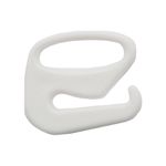 Крючки для бюстгальтера пластик 10.0 мм, 100 шт, белый, S090735