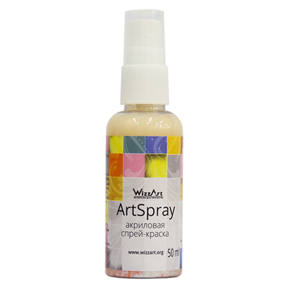 Краска-спрей Art Spray, абрикосовый мусс/Перламутровый 50мл, WizzArt