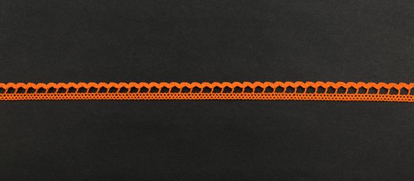 Кружево вязаное (тесьма) 9 мм, цв. оранжевый, R1096/031, Mauri Angelo, 20 м