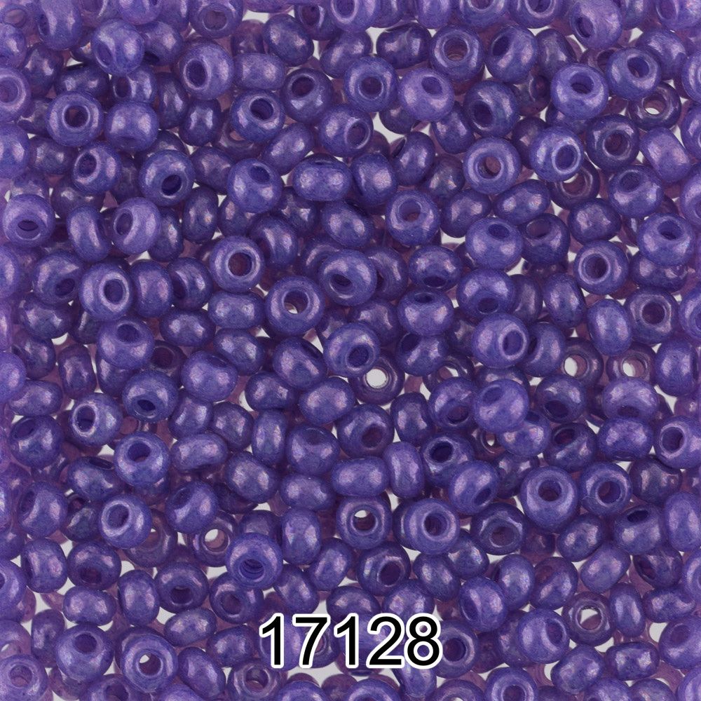 Бисер Preciosa круглый 10/0, 2.3 мм, 500 г, 17128 (Ф014) т. сиреневый