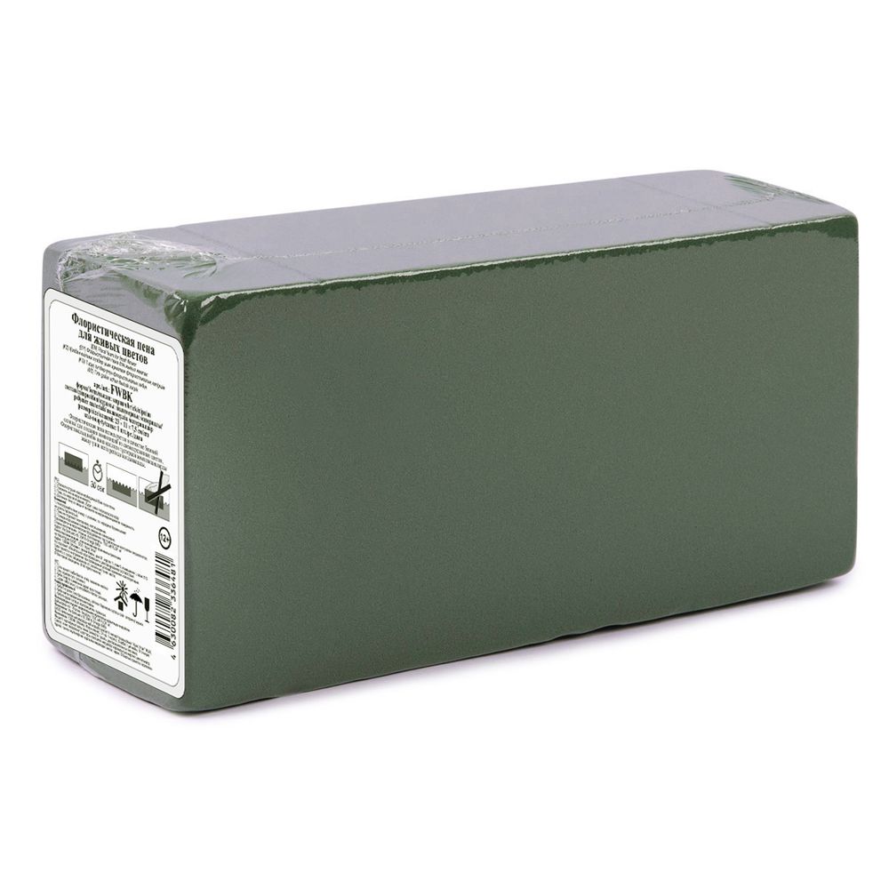 Флористическая пена для живых цветов 23х11х7.5 см, 15 шт, кирпич, FWBK, Gamma FWBK