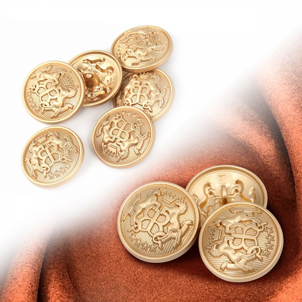 Пуговицы металлические на ножке 36L-23 мм, С-MP09 цв.золото, 10 шт