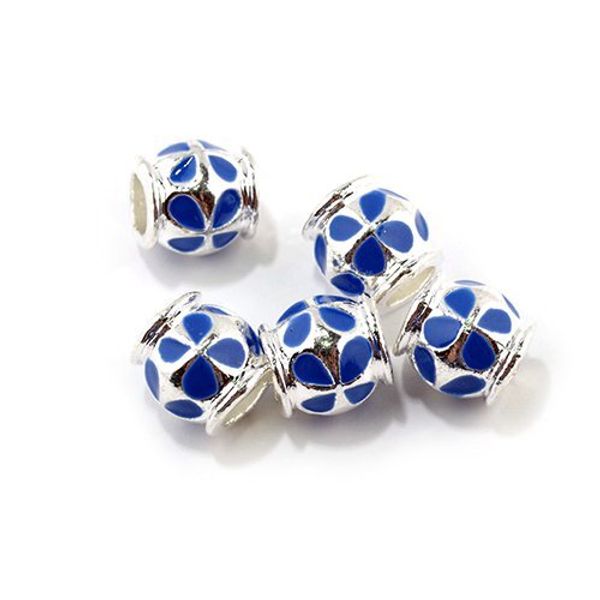 Бусины металл с эмалью 10х10 мм, №5 in ⌀5 мм, 10 шт, Tesoro