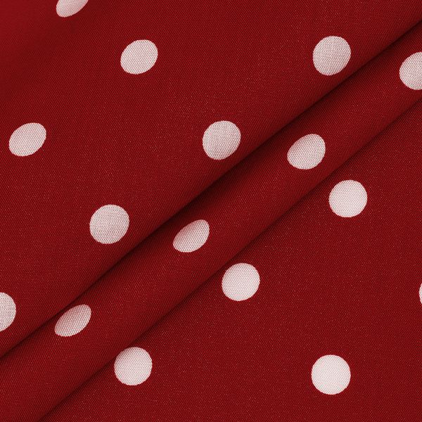 Штапель в горошек 90 г/м², 145 см / 2 метра, TBY.Vidt.07 цв.красный