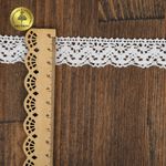 Кружево вязаное (тесьма) 19 мм / 10 метров, 5816 Тонкая нить цв.02 белый, Kruzhevo