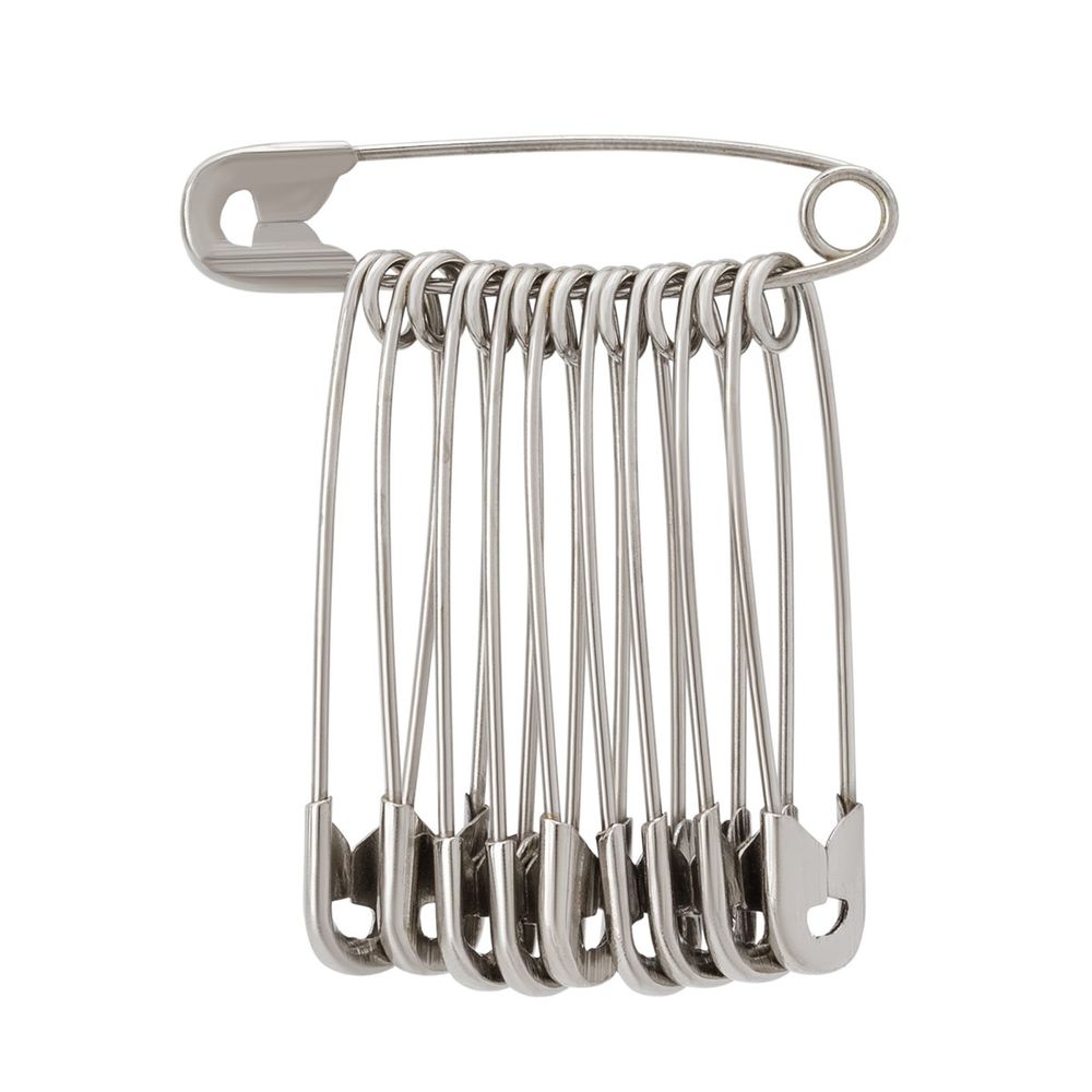 Булавки английские l=35 мм, никель, 100 шт, С-16