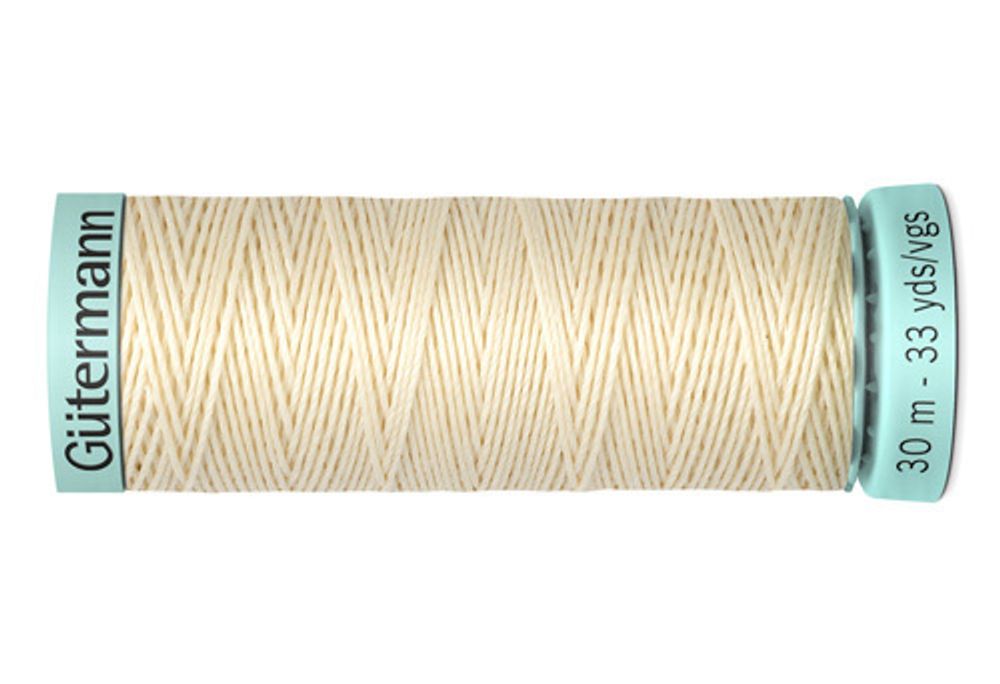 Нитки шелковые Gutermann Silk R753, 30м, 414 св.кремово-бежевый, 5 катушек /TOS/