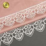 Кружево гипюр (плетёное) 43 мм, 0795 цв.01 белый уп.13,7м, Kruzhevo