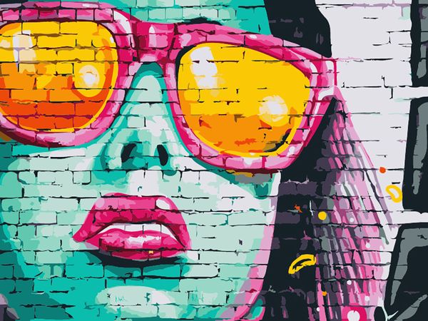 Холст для раскрашивания по номерам PNB/C3 №11, На улицах города, 40х30 см