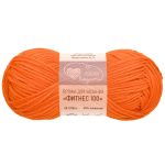 Пряжа Люблю вязать Фитнес 100 / уп.6 мот. по 50 г, 100 м, 244 оранжевый