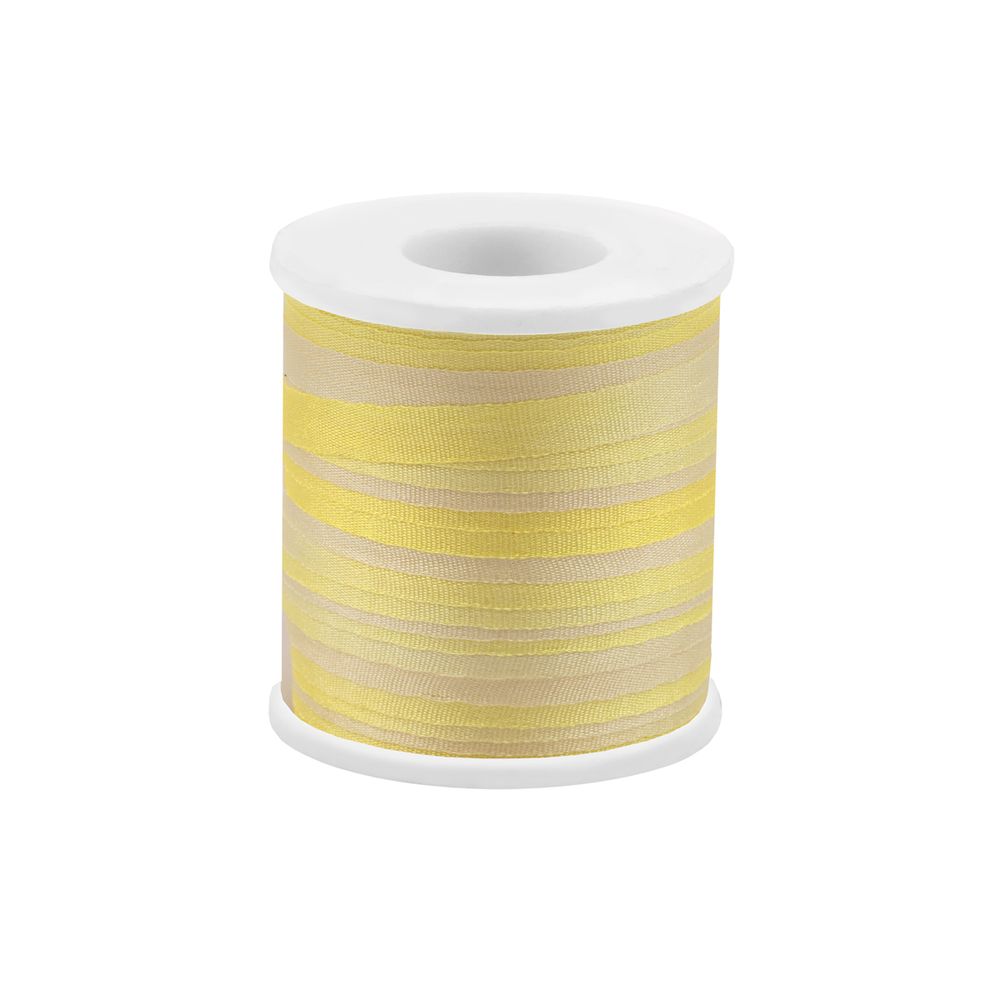 Лента (тесьма) шелковая 4.0 мм / 45.5±0.5 метров, M013 бл.желтый/св.желтый, Gamma SRM-4