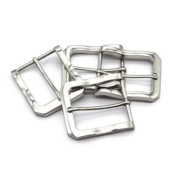 Пряжка ременная металл 40 мм мет. никель, 4 шт, BIG