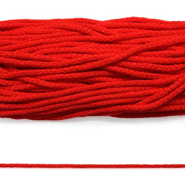 Шнур полипропилен круглый вязаный ⌀6.0 мм / 100 метров, 6-18 красный