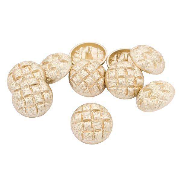 Пуговицы на ножке 28L=18 мм, металл, M.Gold (матовый золотой), 10 шт, MP03