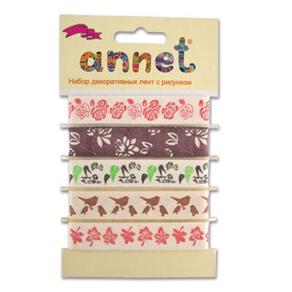 Набор декоративных лент 16 мм, 5x5 цв, 016 Осенняя пора, Annet LRS