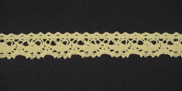 Кружево вязаное (тесьма) 16 мм цв. св.желтый, AF-093-010, Alfa, 25 м
