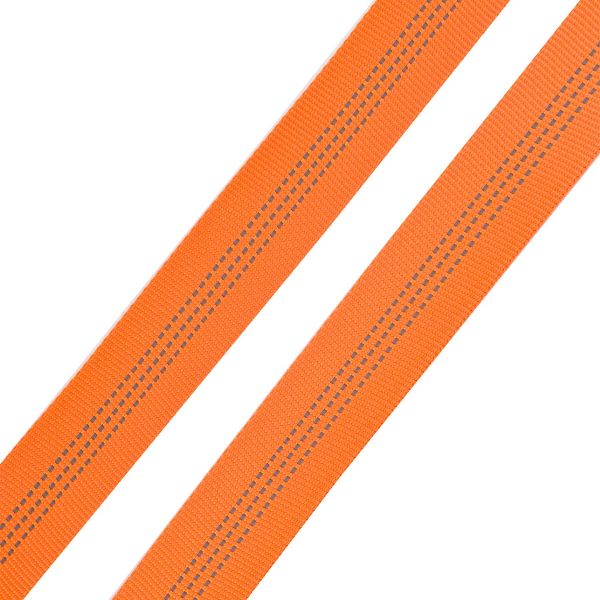 Стропа (ременная лента) 24 мм / 45.72 метра, [25.10 г/пог.м], со светоотражающими полосками, 11 оранжевый, 3Al355