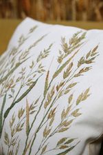 Набор для вышивания нитками Panna, Подушка. Колоски, 40х40 см