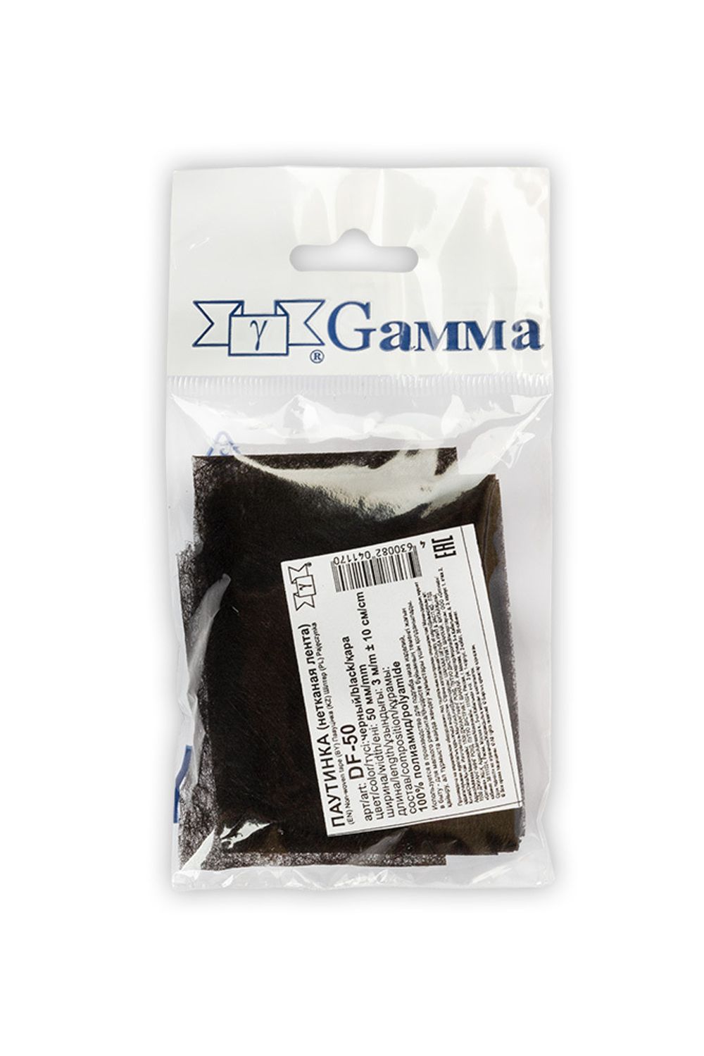 Паутинка клеевая 50 мм / 5 шт по 3 метра, черный, DF-50, Gamma