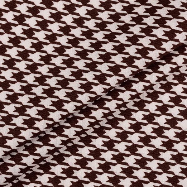 Ткань для пэчворка Peppy Бабушкин сундучок, рулон 112 см / 5 метров, БС-07 гусиная лапка коричневый, Peppy