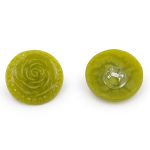Пуговицы на ножке Розочки, 10 шт (23 травяной)