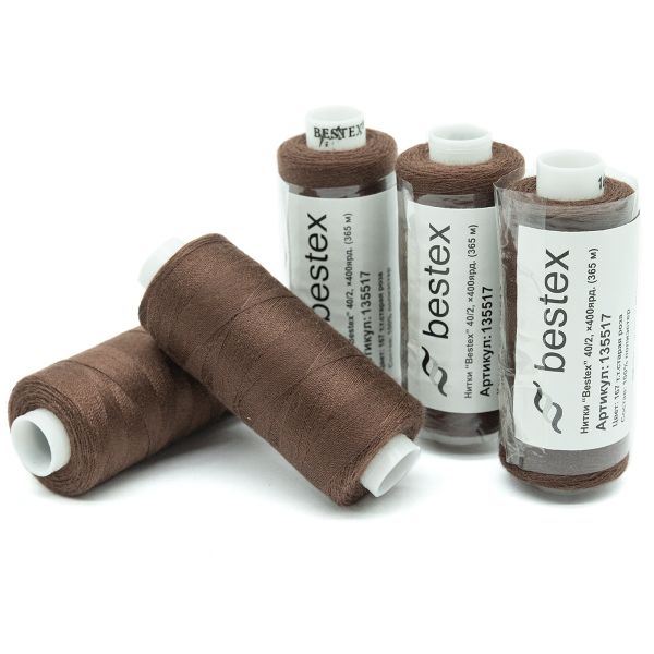 Нитки швейные бытовые Bestex 40/2, 365 м (400 ярд) / 10 кат., 167 розовое дерево
