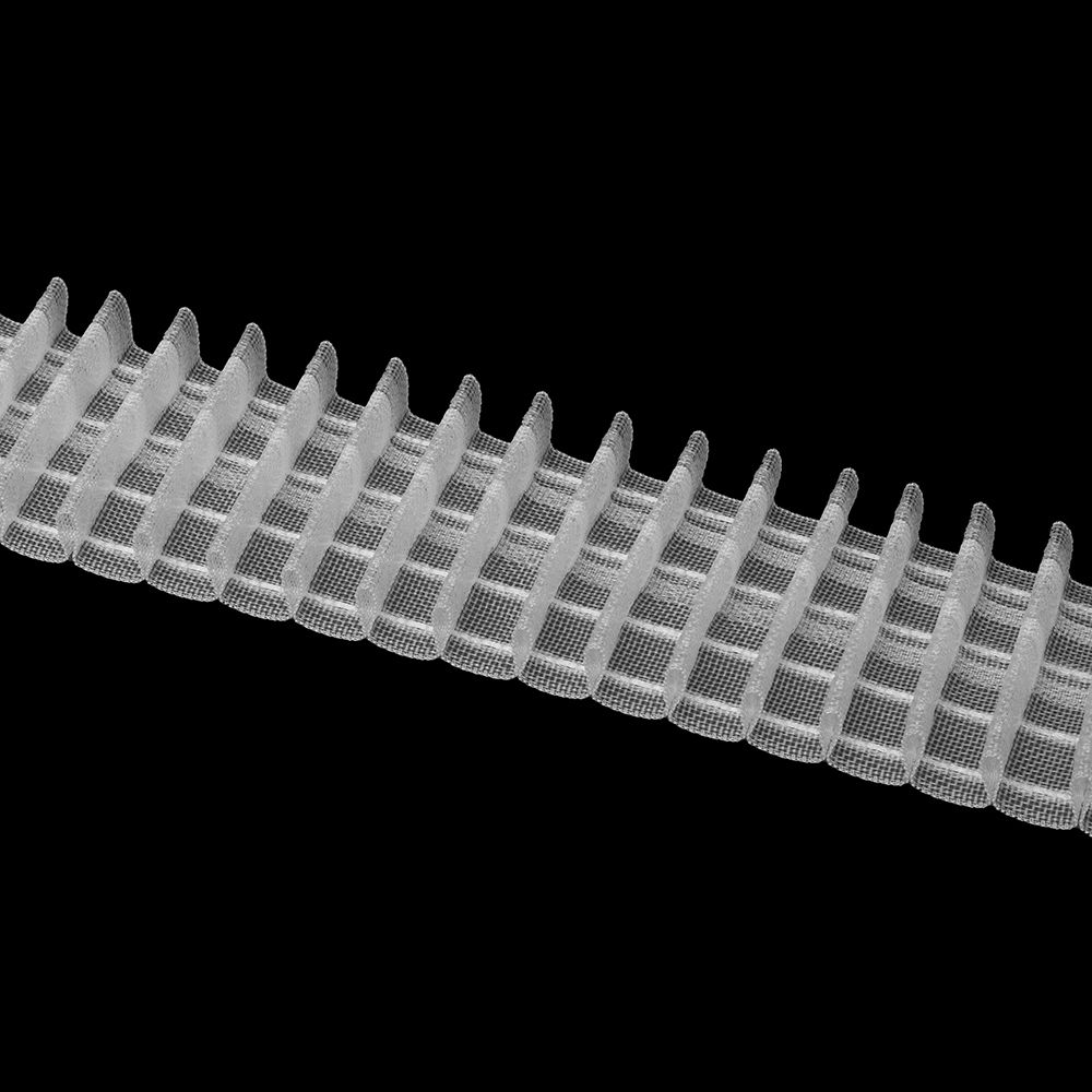 Лента (тесьма) шторная: сборка карандаш (1:3) 60 мм / 50 метров, прозрачный, OZ-IS 2701 М