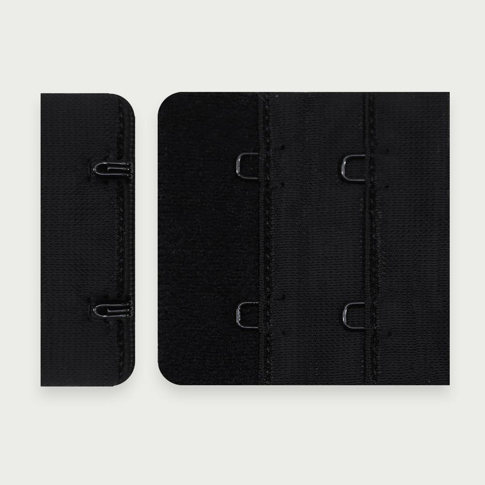 Застежки для бюстгальтера текстильные 2х2, 44 мм, 25 шт, 170 черный, Arta