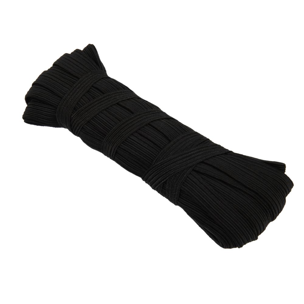 Резинка бельевая (стандартная) 10.0 мм, / 15х10 м плетеная, черный/ black, Gamma С 3337