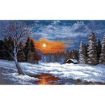 Набор для вышивания нитками Hobby&Pro, Зима, 33х21 см