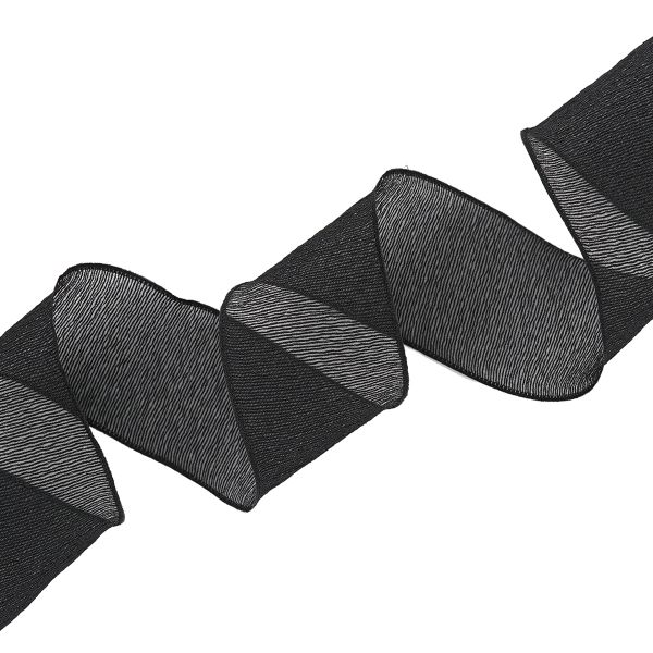 Лента декоративная 40 мм / 9.14 метра, черный, 3Al327