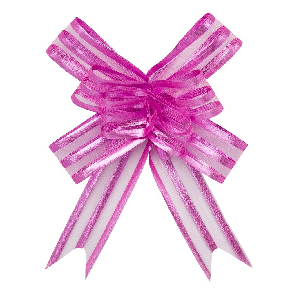 Бант-бабочка для упаковки подарка ⌀7 см, ширина ленты 1,7 см, 10 шт, 22 светло-розовый