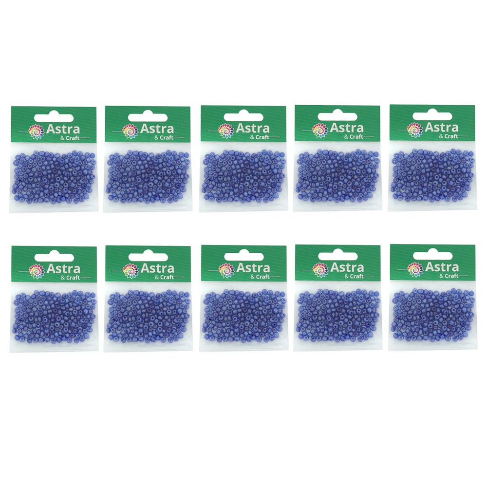 Бисер Astra&Craft 6/0 (4.1 мм), 150 г (10х15 г), цв. 146 сине-сиреневый/жемчужный