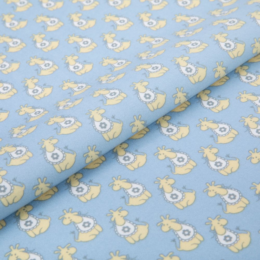 Ткань для пэчворка Peppy Молочные сны фланель, отрез 100х110 см, 175 г/м², МС-01 голубой, Peppy