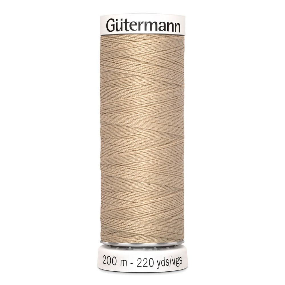 Нитки универсальные Gutermann Sew-all 100 (200 метров), 5 кат. | 186 крем-брюле