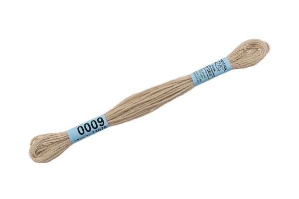 Мулине Gamma 100% хлопок, цв.0009 св-сер-бежевый, 24 мотка по 8 метров
