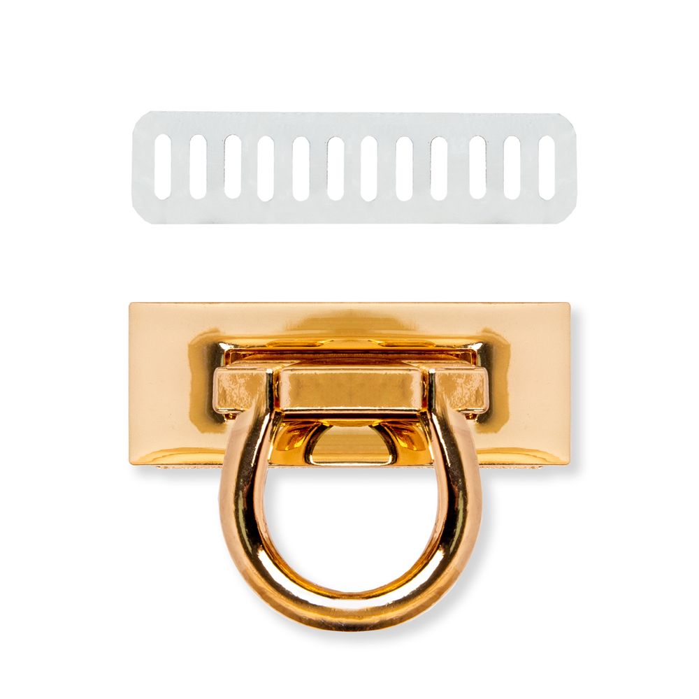 Замок для сумки 17х46 мм, 5 шт, под золото, Gamma LBZ-17G