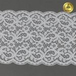 Кружево бельевое эластичное 180 мм / 25 м, 264, цв.004 сумрачно-белый, Kruzhevo