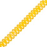 Тесьма отделочная 6 мм / 25 метров, вязаная, рис 9166, желтый, С3702Г17