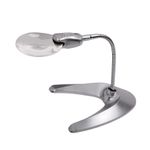 Лупа настольная с подсветкой ⌀9 см (ув.х2.5) + ⌀2 см (ув.х4.5), Ferstel FR-04